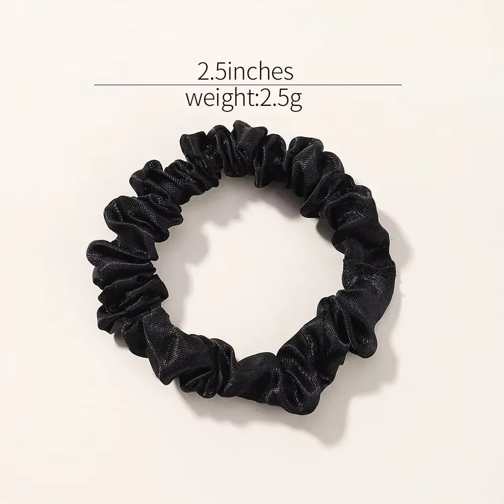 6 Pack - 100% Mulberry Silk Slim Scrunchy