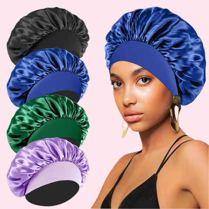 100% Mulberry Silk Bonnet 4 Pack - Unisex